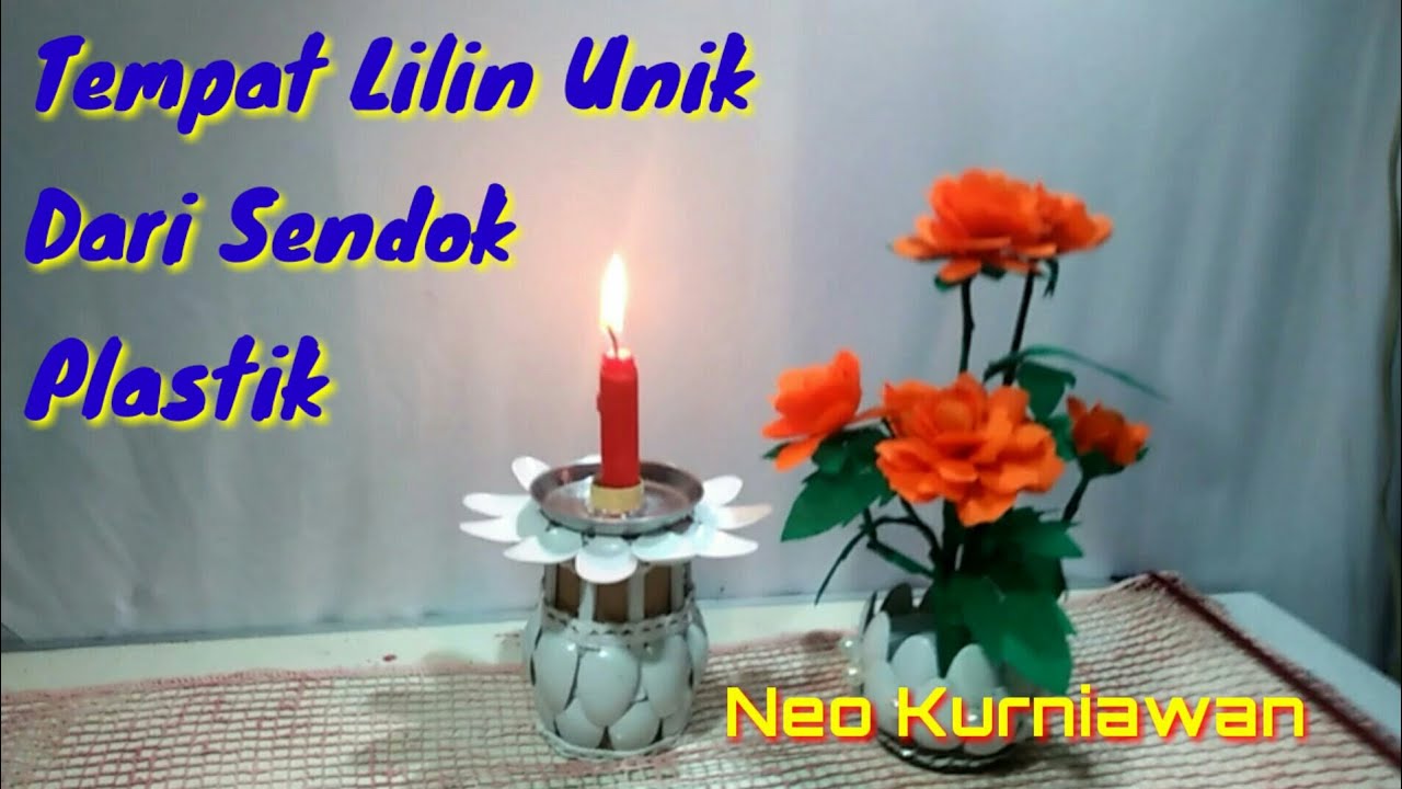  Cara  Membuat  Tempat  Lilin  Unik Dari  Sendok  Plastik  YouTube