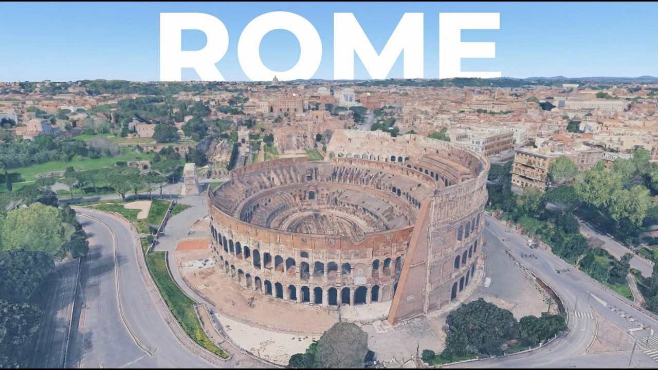 Rome Tour from Above: The Eternal City in 3D and 4K