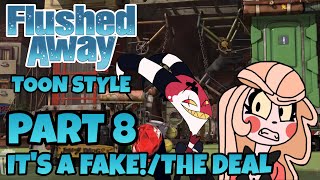 Flushed Away (Toon Style) Part 8 - Its A Fake!/The Deal
I don’t own anything, credit to Dreamworks animations and Aardman
This video is not made for kids
Shout out to @Lucca-inTX for helping me with this spoof
Blitzo ends up meeting up with Charlie again after being chased by Harry & Marv, He then later finds out Charlies Ruby is actually fake and proves it by breaking it which enrages Charlie who begins attacking him, Blitzo makes a deal with Charlie that if she helps him get home hell give her a real Ruby.
Cast:
Blitzo (Helluva Boss) as Roddy St. James
Charlie Magne (Hazbin Hotel Pilot) as Rita Malone
Harry (Home Alone 1 & 2) as Spike
Marv (Home Alone 1 & 2) as Whitey
Pikmins as The Slugs Flushed Away (Toon Style) Part 8 - Its A Fake!/The Deal