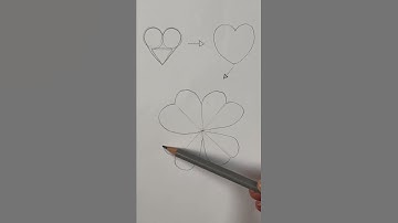 Easy way to draw a four-leaf clover 🍀