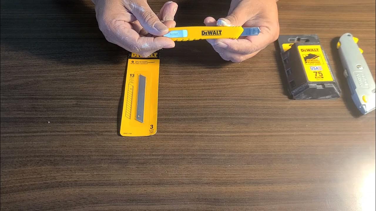 How to change a blade on a DeWalt snap off knife YouTube