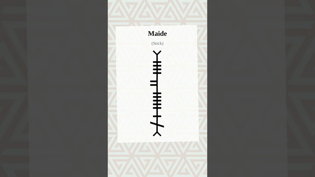 Ogham Word Of the Day maide-stick