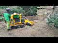 stump grinding with the tracked p38x