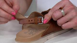 Miz Mooz Leather Cross-Strap Sandals - Kind on QVC