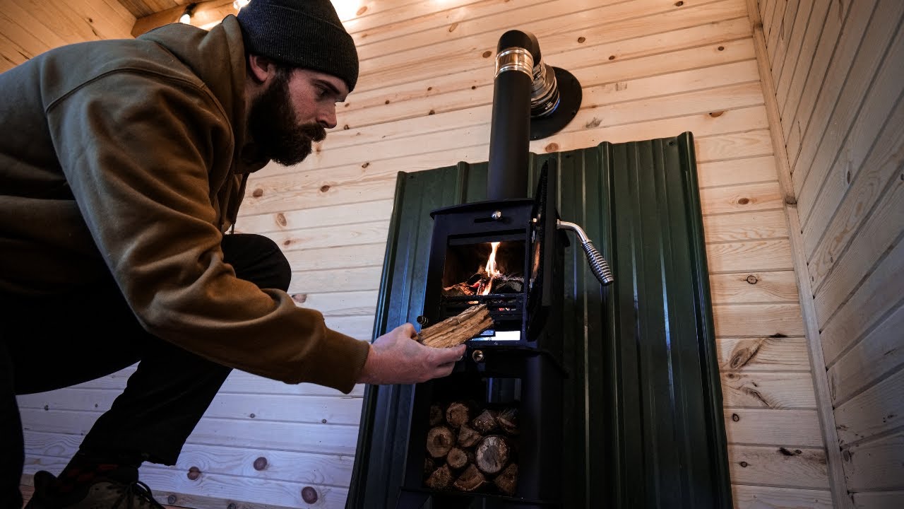 Warm & Cozy Wood Burning Stove Install At The Tiny Cabin Start To