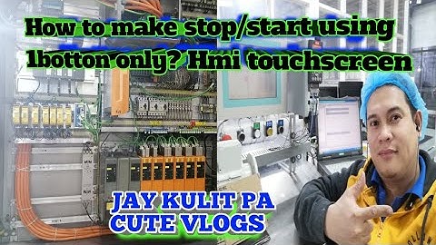 Paano mag stop/start 1 push botton sa Touchscreen HMI using Wincc flexible 2008 sp2.. Watch my video
