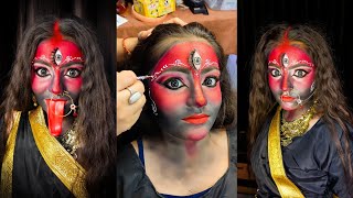 Kali Mata Makeup | Full Makeover & Full Dress Up kali mata makeup / Aigiri Nandini - Maithili Thakur