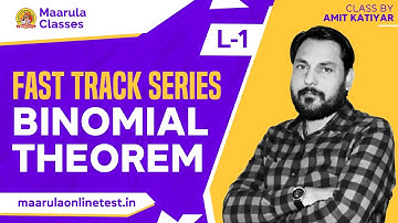 BINOMIAL THEOREM | L-01 | FAST TRACK SERIES | TARGET NIMCET 2021
