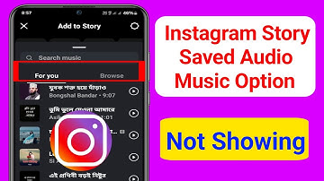 How To Fix Instagram Story Saved Audio Music Option Not Showing (2025) Problem Solve