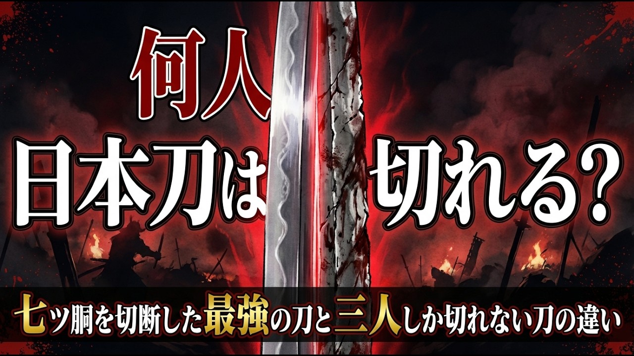 日本刀は何人斬れるか｜死体7つを両断した最強の刀と3人で終わる刀の差 #日本刀 #戦国時代 #歴史解説 #刀剣 #切れ味