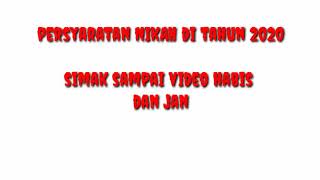 syarat nikah di tahun 2020