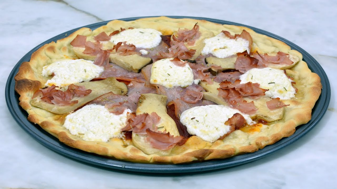Pizza con queso de cabra fácil y rápida con masa comprada By #javierromero