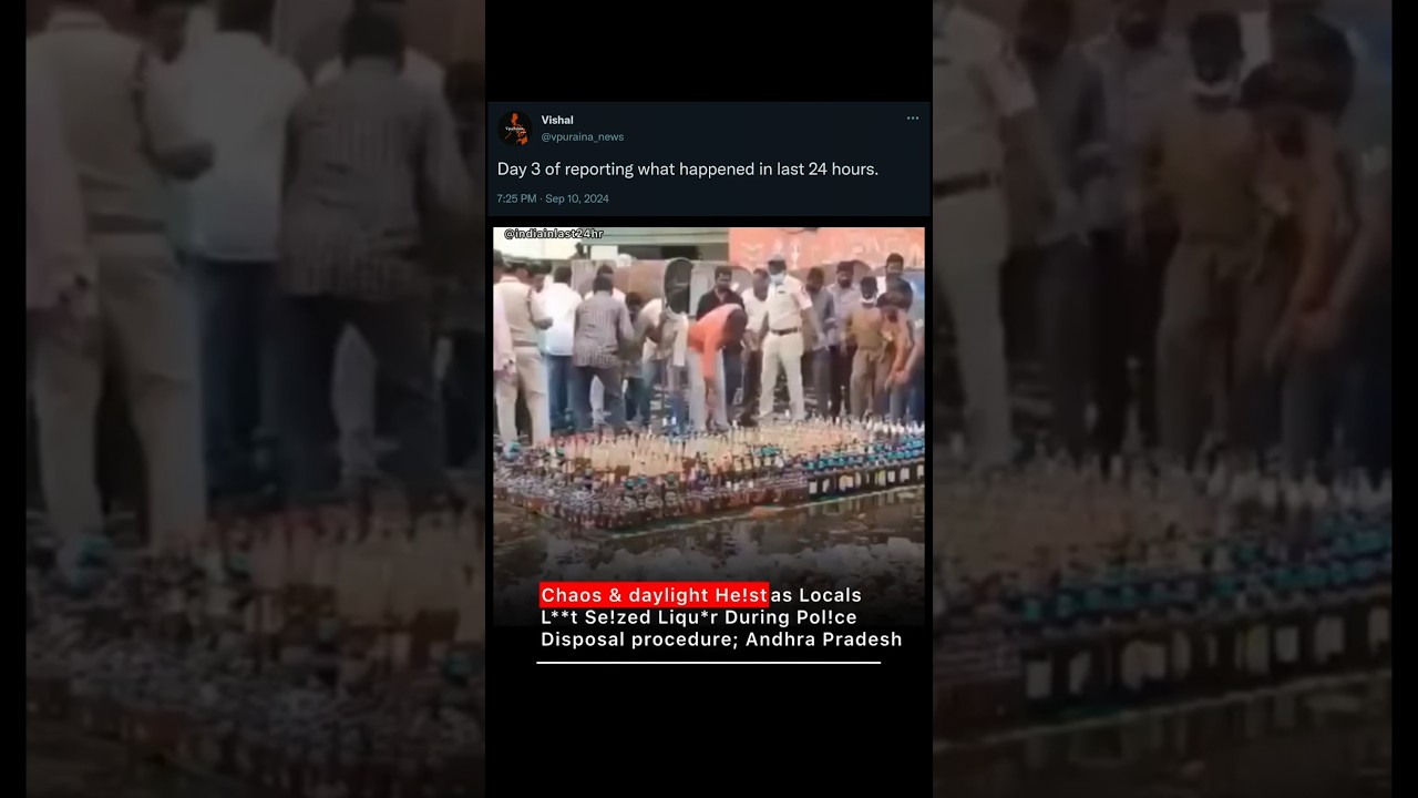 Illegal Liquor seized in guntur Andhra Pradesh