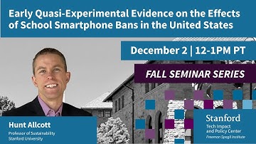 December 2 | Early Quasi-Experimental Evidence on the Effects of School Smartphone Bans in the US