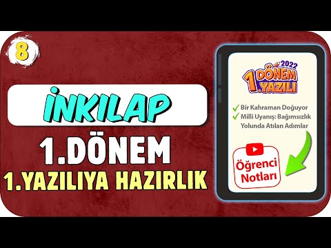 8.Sınıf İnkılap 1.Dönem 1.Yazılıya Hazırlık 📝 #2023