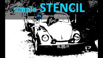 Stencil effect in Photoshop, tutorial for beginners - by Polozov arts