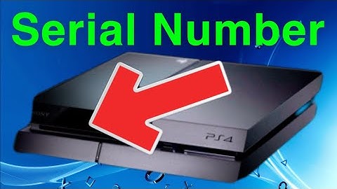 PS4 How To Find Your Serial Number!