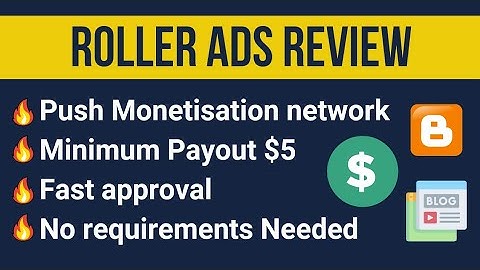 Roller ads review with earning proof and website adding | Best push monetization ad network