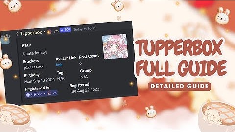 Tupperbox Full Guide with all the commands | Roleplay Bot | Discord Tutorial