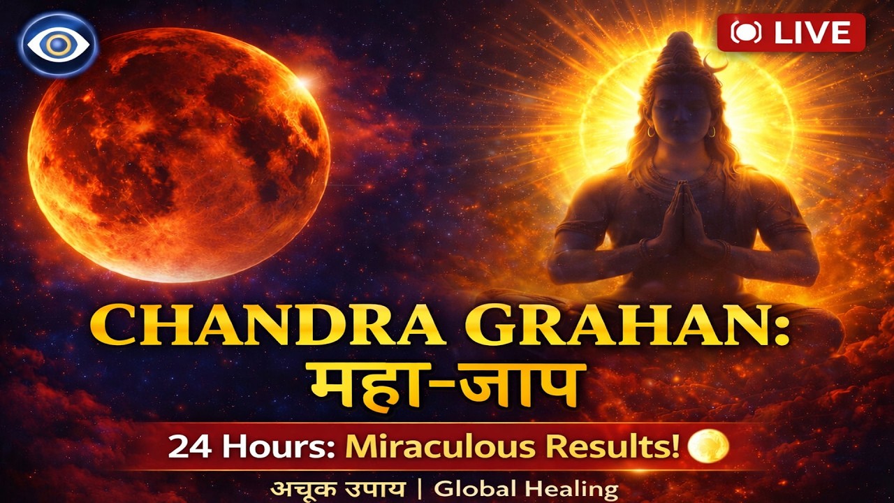 🔴 LIVE: Lunar Eclipse Meditation | चंद्र ग्रहण महाजाप: 24 घंटे में चमत्कार! 🌕108 Times Moon Mantra 🧿