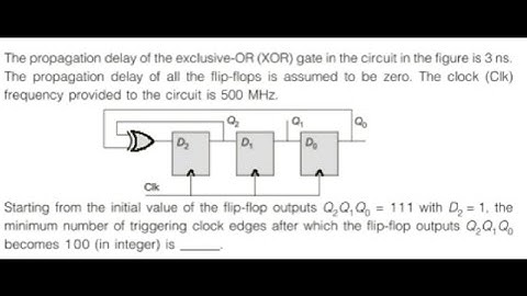 Gate 2021 Solutions ECE | Digital Electronics | Propagation delay | D flip flop | XOR gate