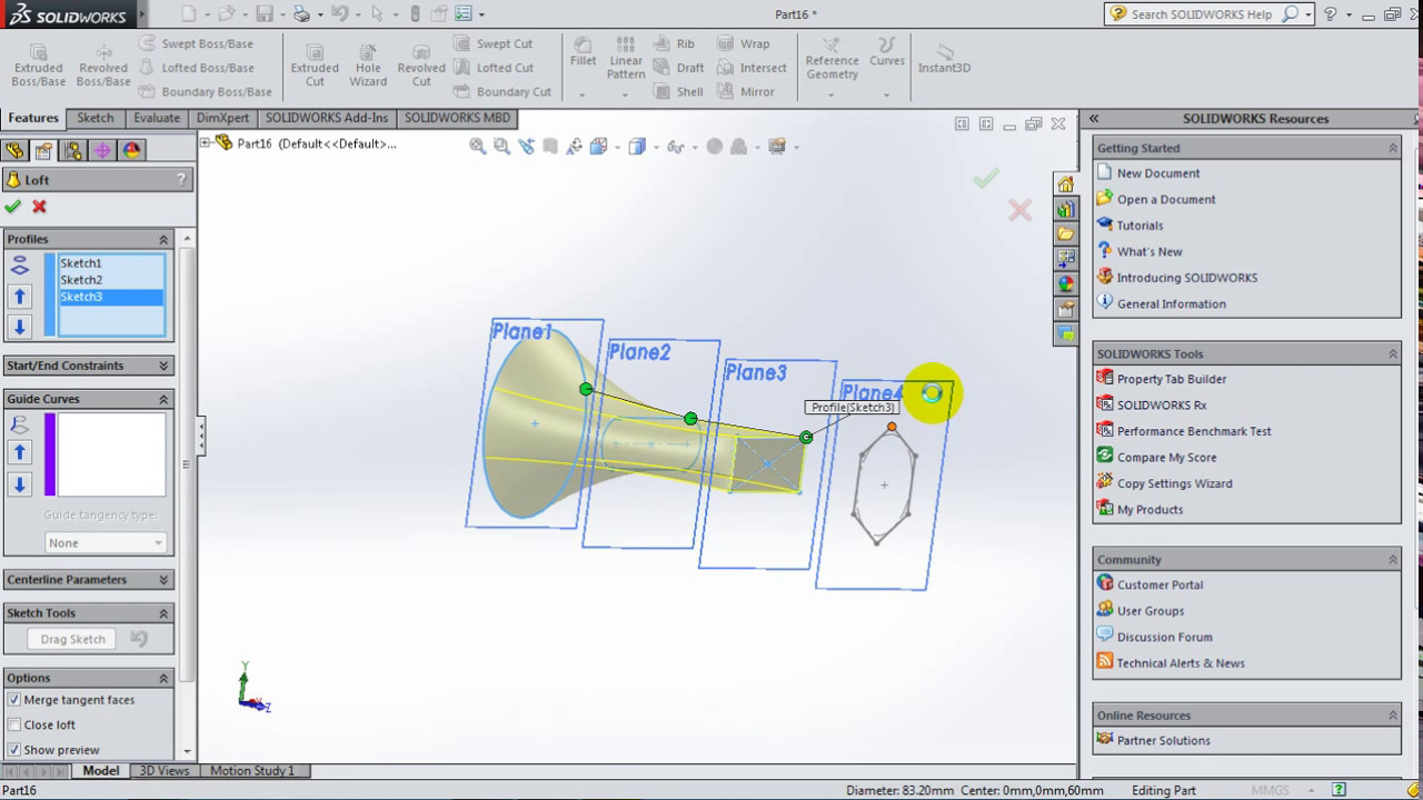 31 SolidWorks 2015 Tutorial 31 Lofted Boss - YouTube