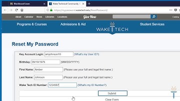 Resetting Your Blackboard Password