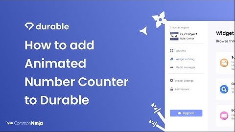 How to add an Animated Numbers Counter to Durable