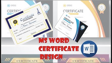 MS Word Certificate Design | How to create certificate in Microsoft word in Hindi Urdu #certificate