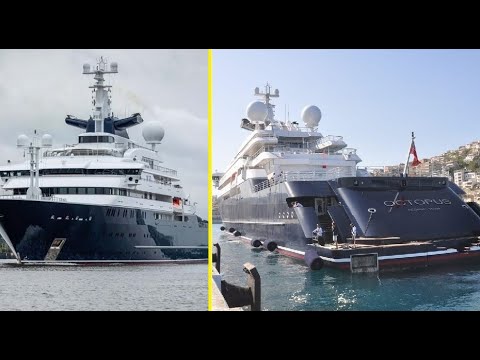 Paul Allen S Superyacht Octopus With Helipad In Action Youtube