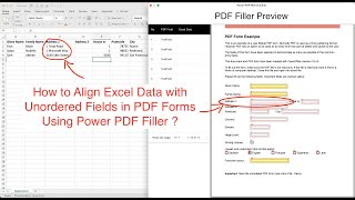 A Quick Tutorial: Align Excel Data with Unordered Fields in PDF Forms Using Power PDF Filler