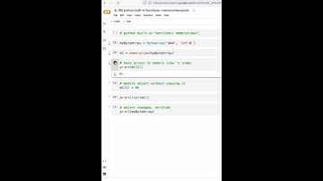 python built-in functions: memoryview()