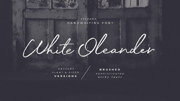 White Oleander Handwritten Font Font Free Download
