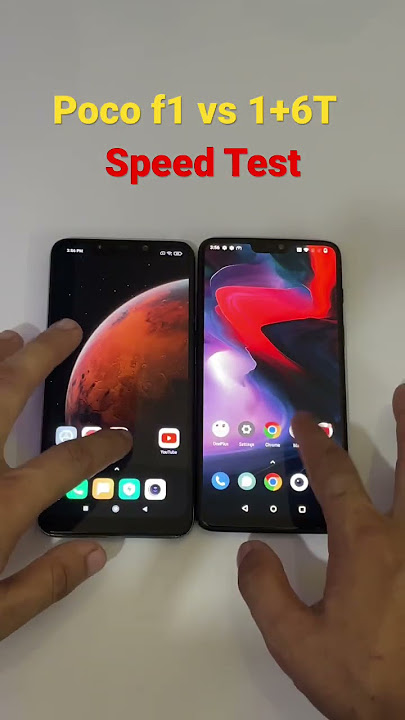 Poco f1 vs oneplus 6T Speed Test comparison #shorts