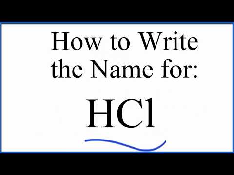 Video: Wat is de andere naam van HCl?