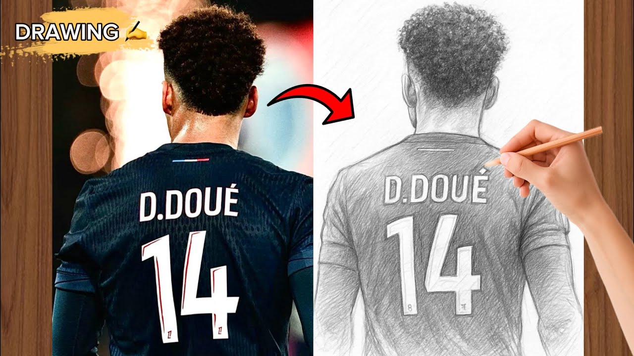 How to draw Desire Doué 🤔 - YouTube
