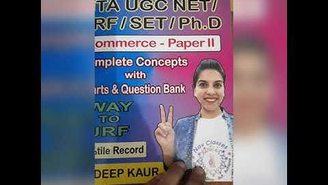 Commerce Book UGC NET JRF Paper 2 #navlearner