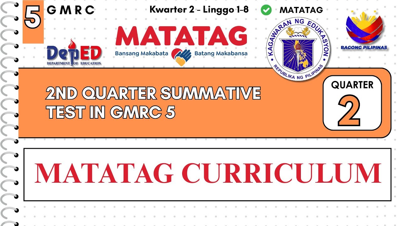 2ND QUARTER SUMMATIVE TEST IN GMRC 5 WITH ANSWER KEY MATATAG CURRICULUM ...