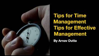 10 Tips for Effective Time Management (for Managers)