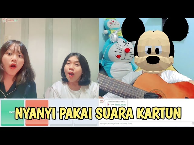 NYANYIIN CEWEK INDONESIA YANG LAGI TINGGAL DI JEPANG PAKAI SUARA KARTUN!! class=