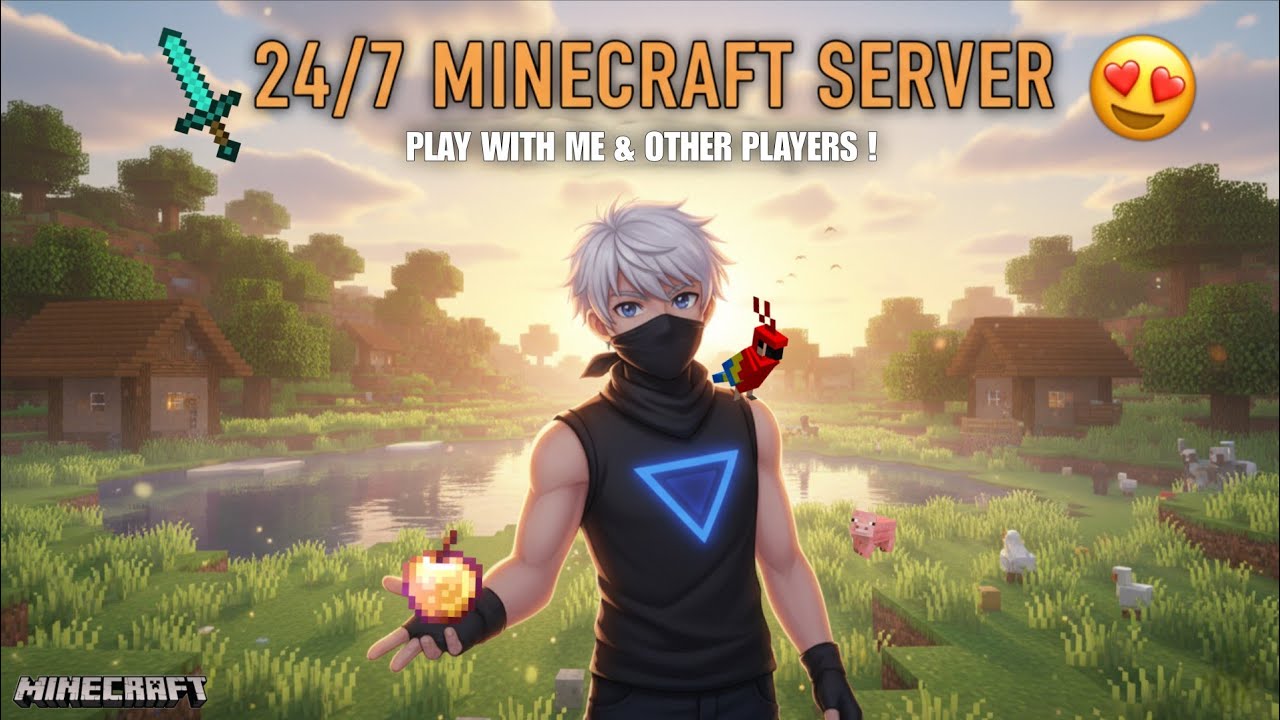 JOIN 24/7 PUBLIC MINECRAFT SERVER 😍 | JAVA + MCPE | TG Vishal VHB - YouTube