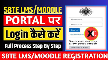 Sbte LMS/Moodle Portal Login कैसे करें || Sbte LMS/Moodle Portal Registration