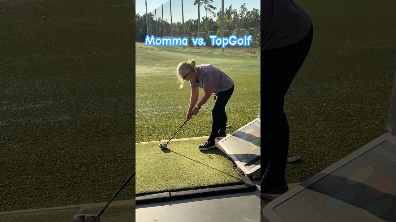 I took momma to TopGolf for the first time! 😂 