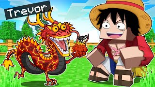 DRAGÃO BEBÊ de LAVA foi ADOTADO PELO LUFFY no ONE PIECE MINECRAFT