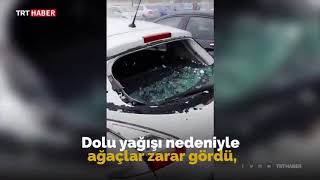 Avustralya'da orman yangınları ve su baskınlarından sonra golf topu büyüklüğünde dolu yağdı.