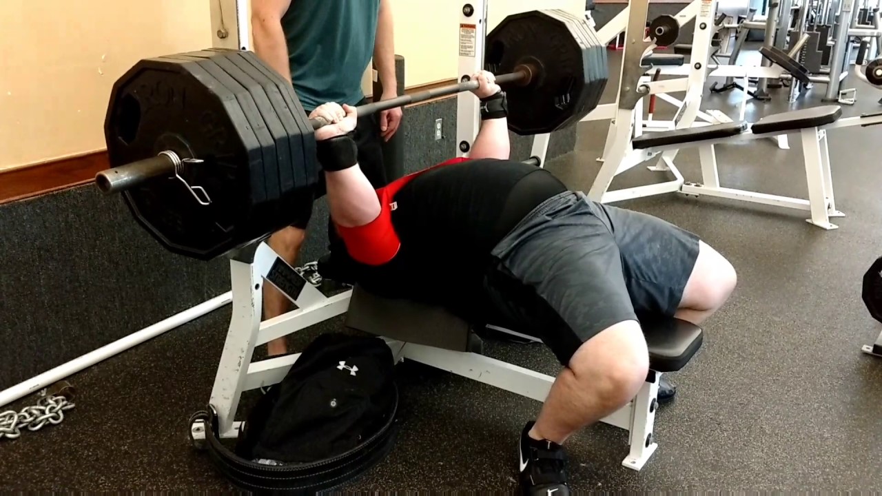 495 bench press with slingshot Chris Shook YouTube