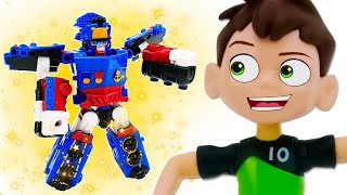 Какого  Видео для детей про игрушки Бен Тен, тобота распаковали супергерои бен 10 новый трансформер.