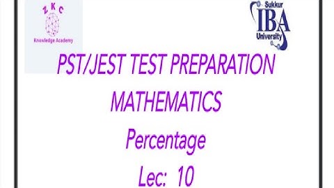 PST and JEST test preparation. Mathematics ( Percentage ) 10