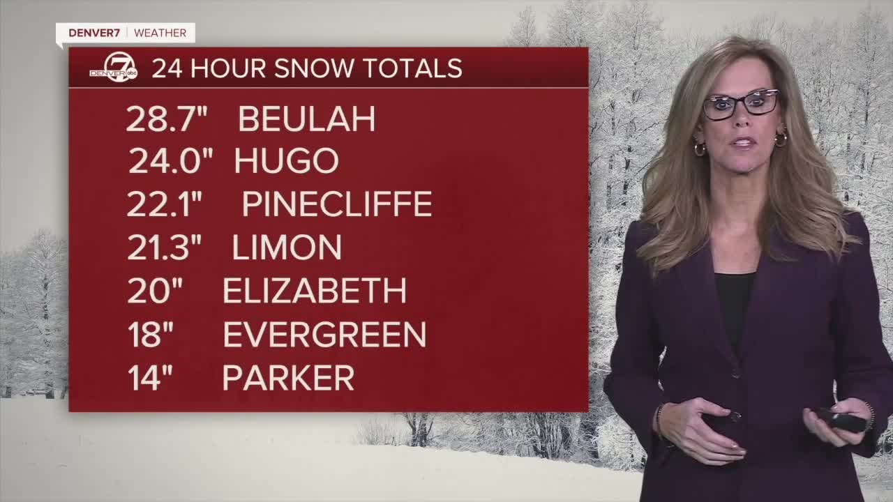 Winter storm warning: Latest forecast snow totals for Denver through ...