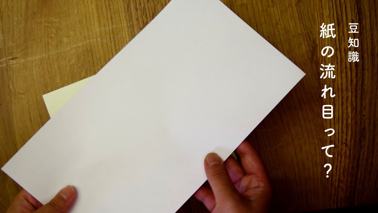 紙に関する豆知識 ペーパークラフト綺麗のコツ 紙の流れ目ってなに Youtube